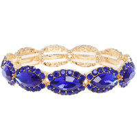 RHINESTONE BEZELED CRYSTAL STRETCH BRACELET